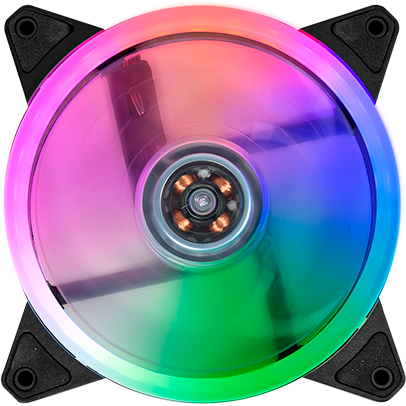 Imagem Principal do Produto - Fan Cooler Double Ring LED – AA-FAF1