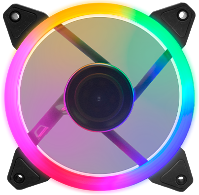 Imagem Principal do Produto - Cooler Fan Single Ring LED – AF-CAH1