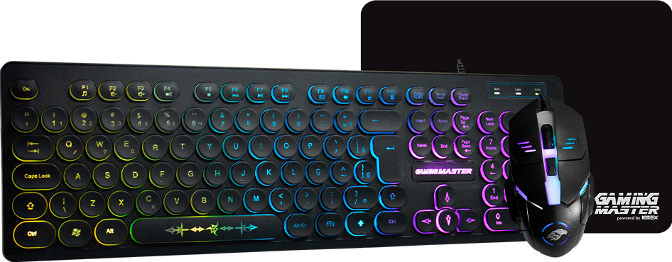 Imagem Principal do Produto - Kit Gamer | KM76+MOD7+FXX2418