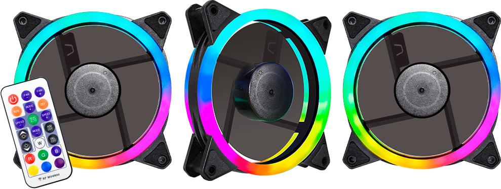 Imagem Principal do Produto - KIT FAN COOLER ARGB SYNC II – AAEA