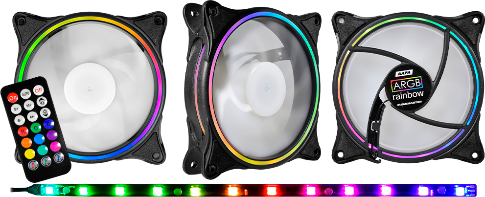 Imagem Principal do Produto - Kit Fan Cooler Rítmico ARGB – AAPA