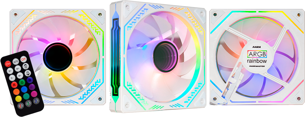 Imagem Principal do Produto - Kit Fan Cooler INFINITE SPACE WHITE ARGB – AARA