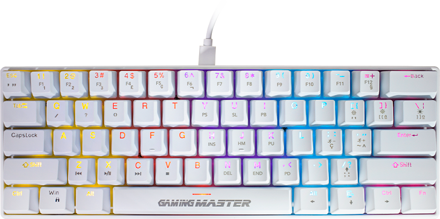 Imagem Principal do Produto - Teclado Gamer Mecânico SPECTRA FURY White KBW88