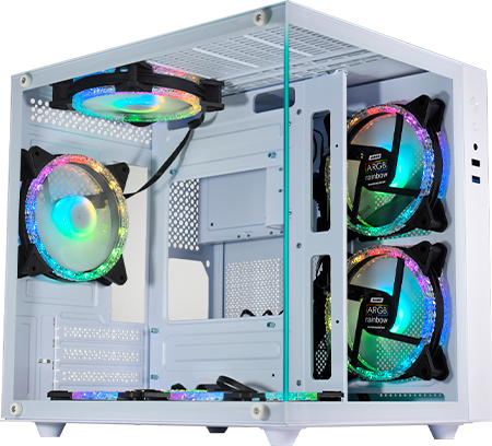 Imagem Principal do Produto - Gabinete Gamer Aquário Micro White | CGW2SB