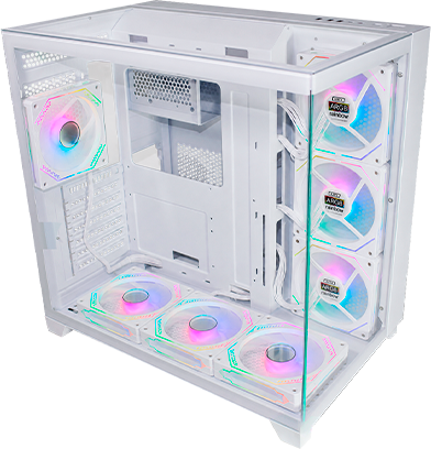 Imagem Principal do Produto - Gabinete Gamer Tiger Shark White | CGW4J1