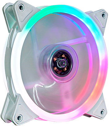 Imagem Principal do Produto - Fan Cooler Double Ring Multicolor White | AAFWF1